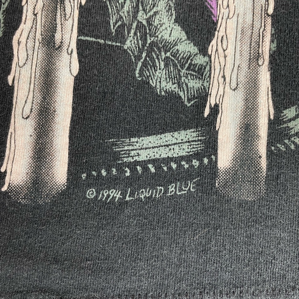 Vintage 1994 Liquid Blue Wizard Double Sided AOP all over print tee shirt - Picture 14 of 16